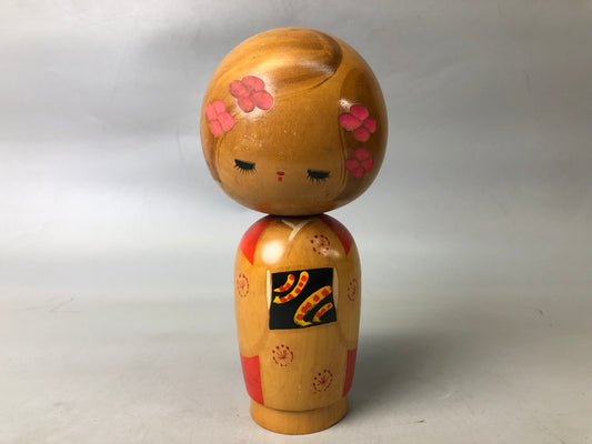 Y7621 NINGYO wood modern Kokeshi doll signed Japan vintage figure figurine