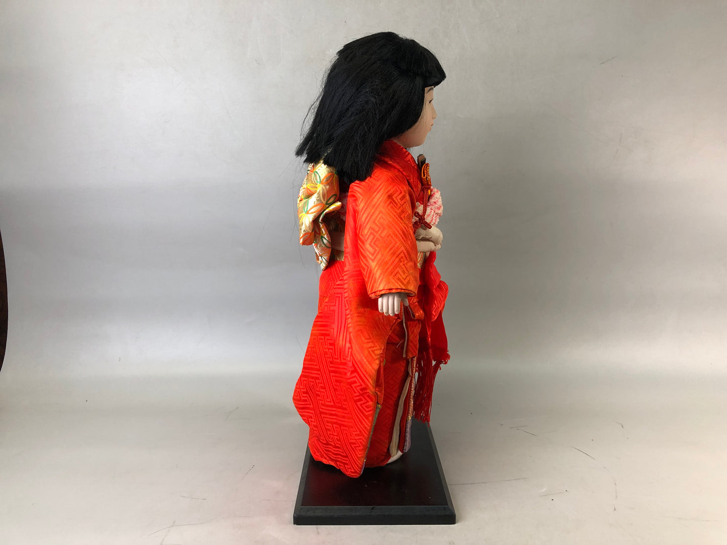 Y7686 NINGYO Ichimatsu doll red kimono girl figurine Japan antique figure