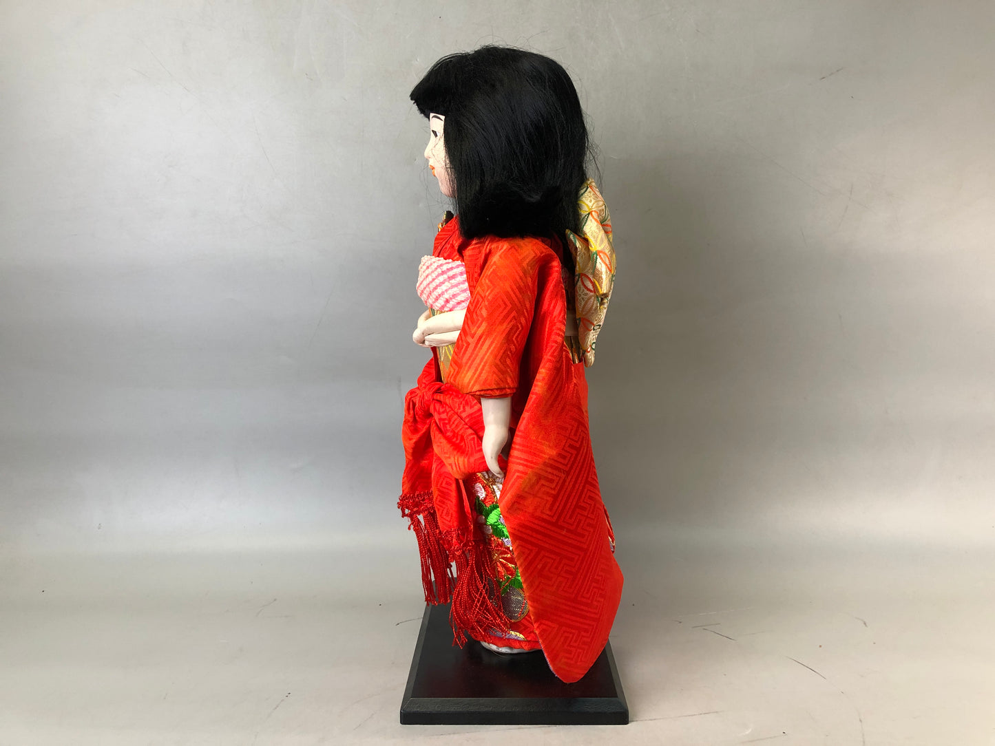 Y7686 NINGYO Ichimatsu doll red kimono girl figurine Japan antique figure