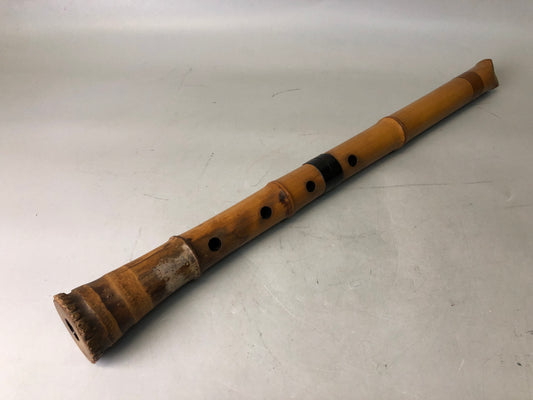 Y7697 SHAKUHACHI bamboo flute Kinko style signed Japan antique traditional music