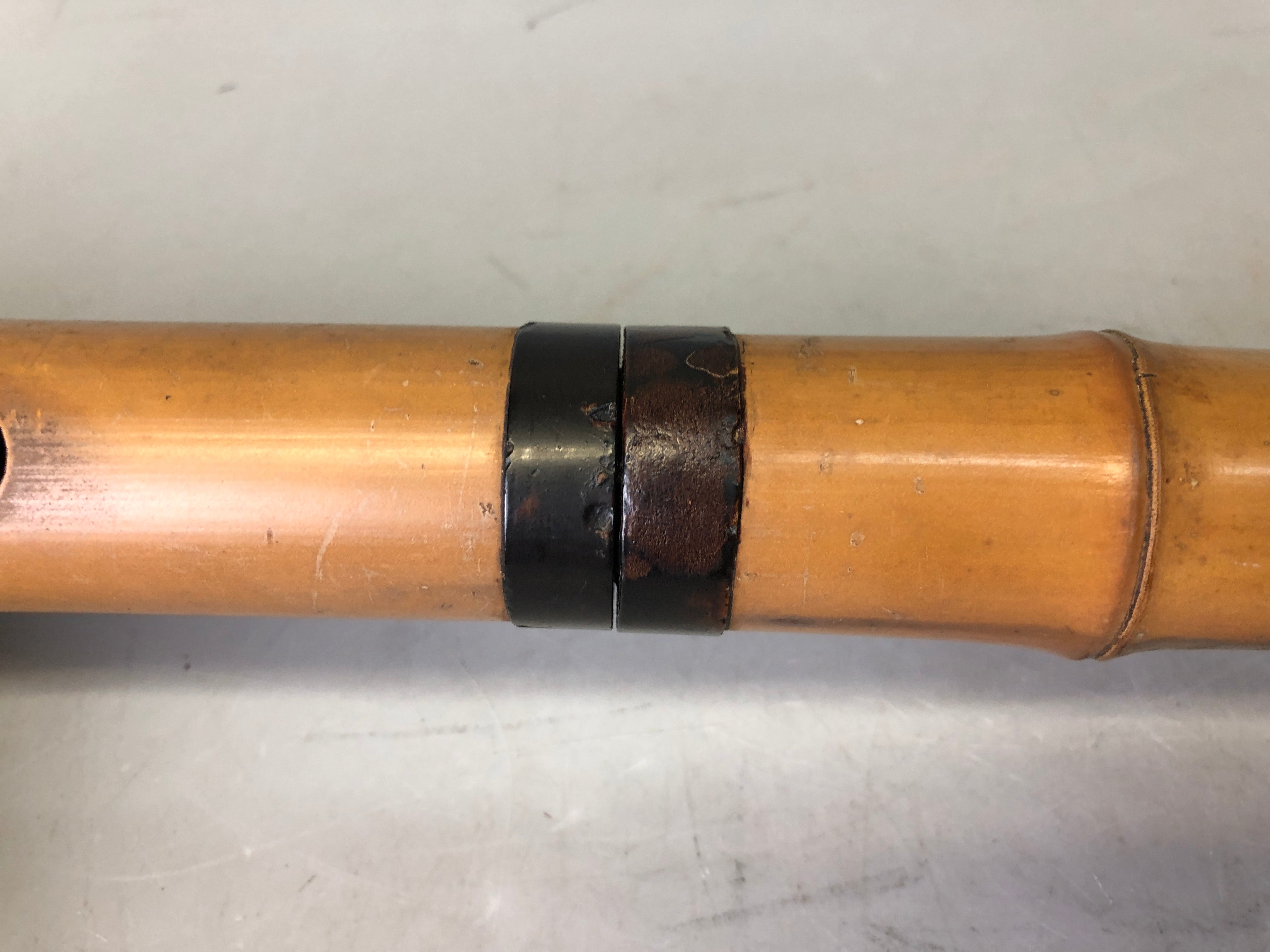 Y7697 SHAKUHACHI bamboo flute Kinko style signed Japan