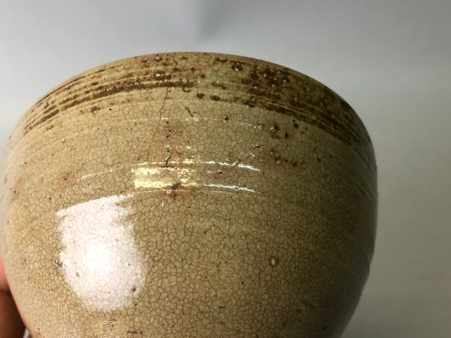 Y7715 CHAWAN old Hagi bowl kintsugi box Warikodai Japan antique tea ceremony