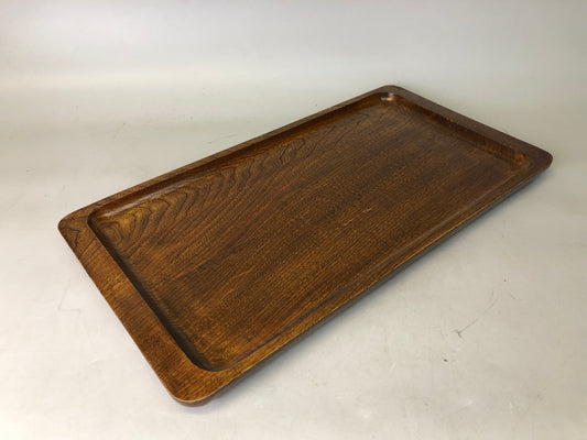 Y7780 TRAY wooden zelkova box Obon bon Ozen Japan antique tableware kitchen