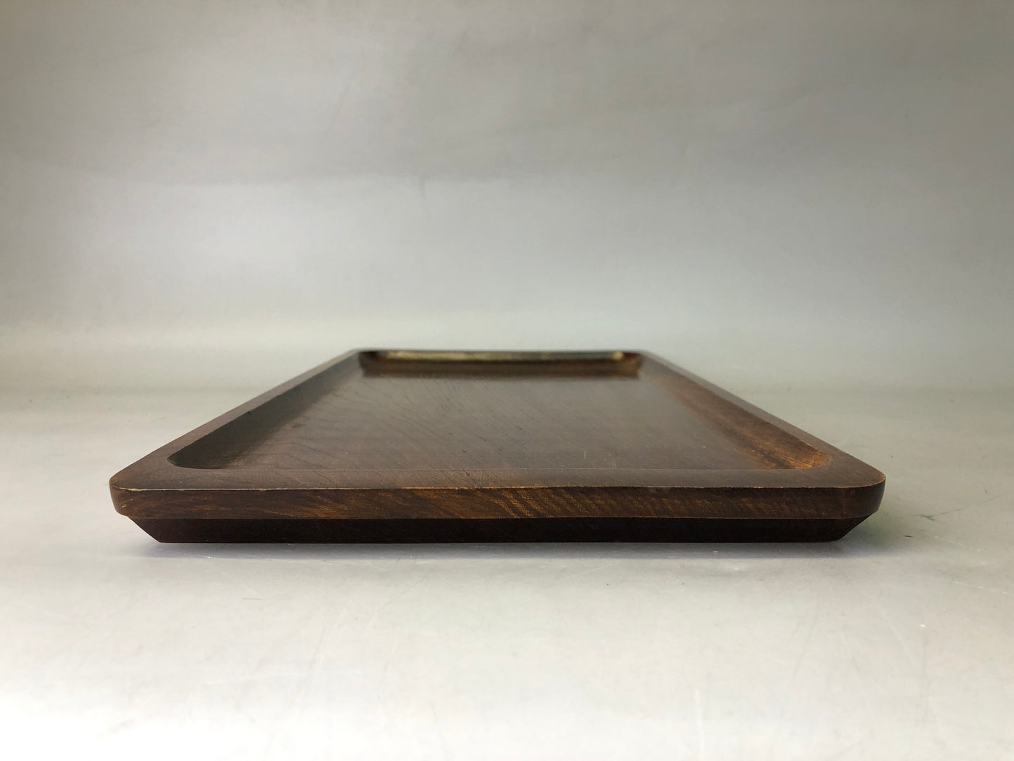 Y7780 TRAY wooden zelkova box Obon bon Ozen Japan antique tableware kitchen