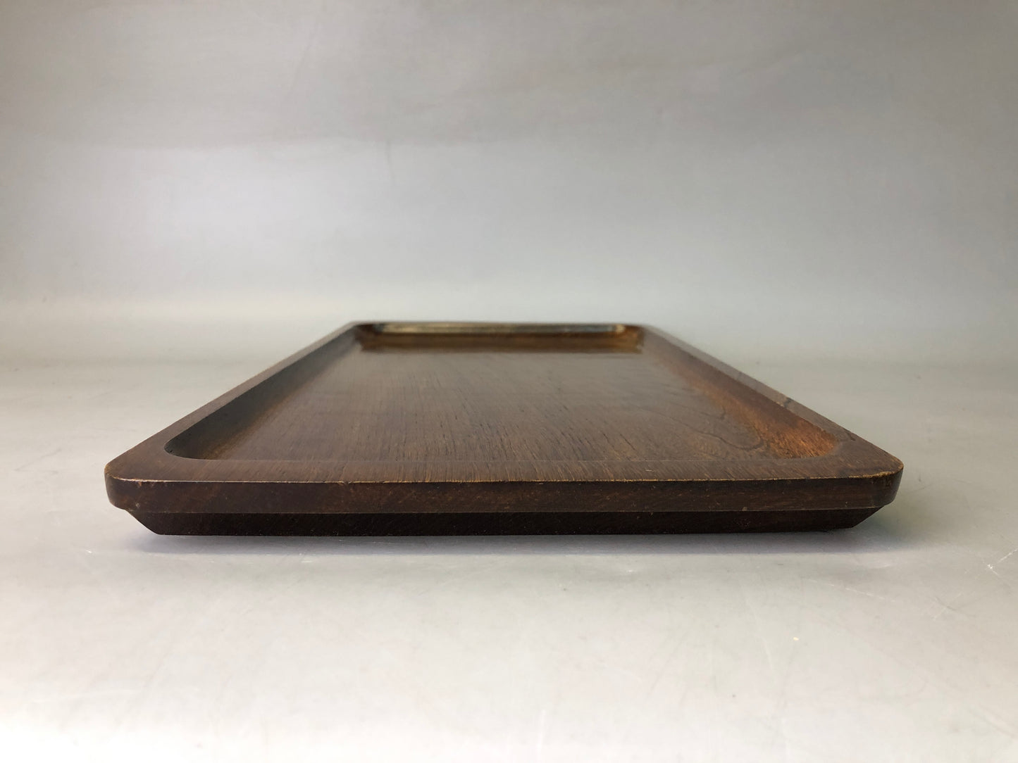 Y7780 TRAY wooden zelkova box Obon bon Ozen Japan antique tableware kitchen