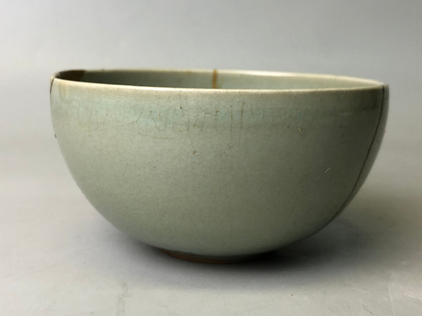 Y7800 CHAWAN Goryeo celadon bowl signed kintsugi Japan antique tea ceremony cup