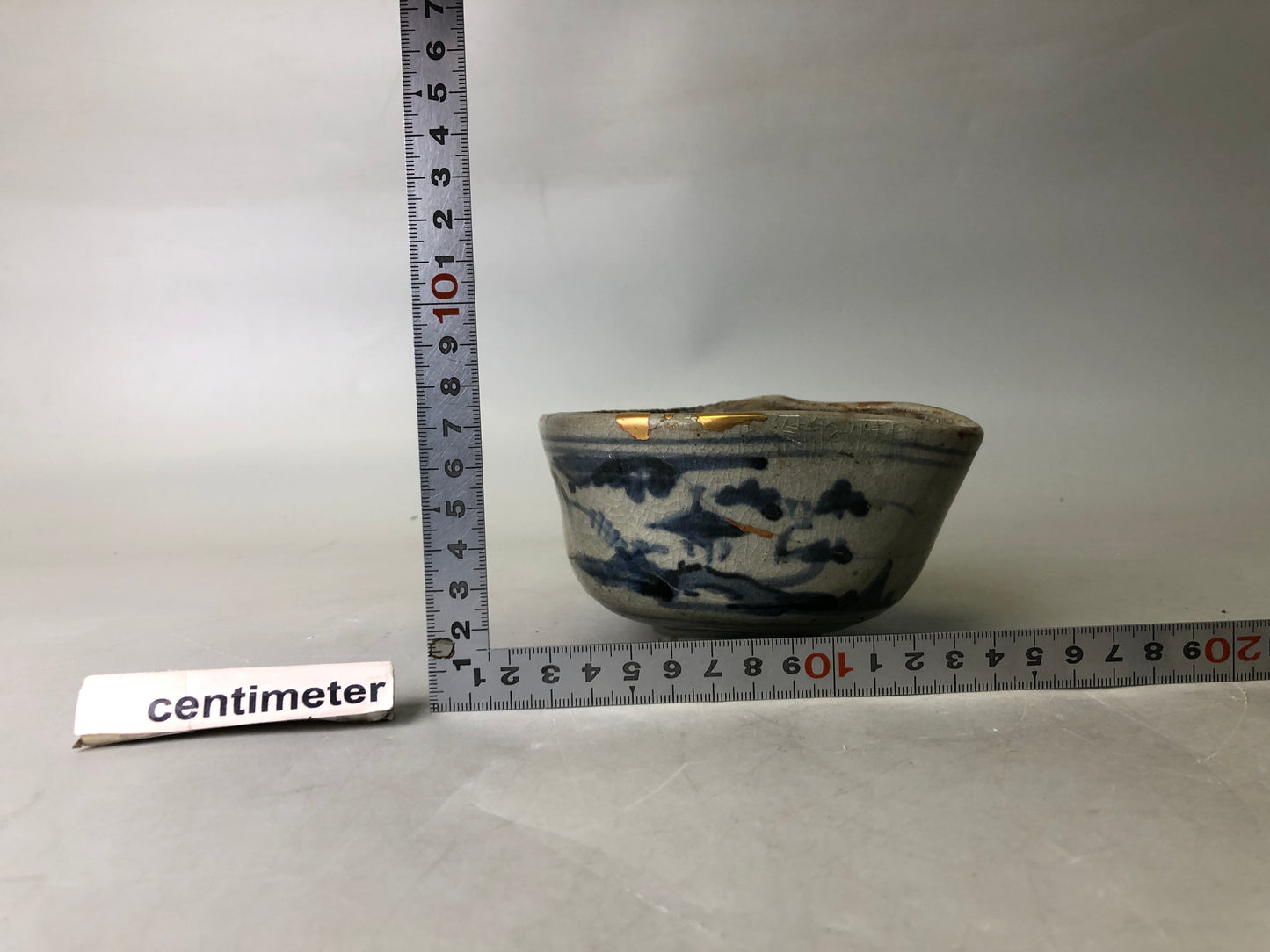 Y7830 CHAWAN Kihara-ware kintsugi bowl Japan antique tea ceremony pottery cup