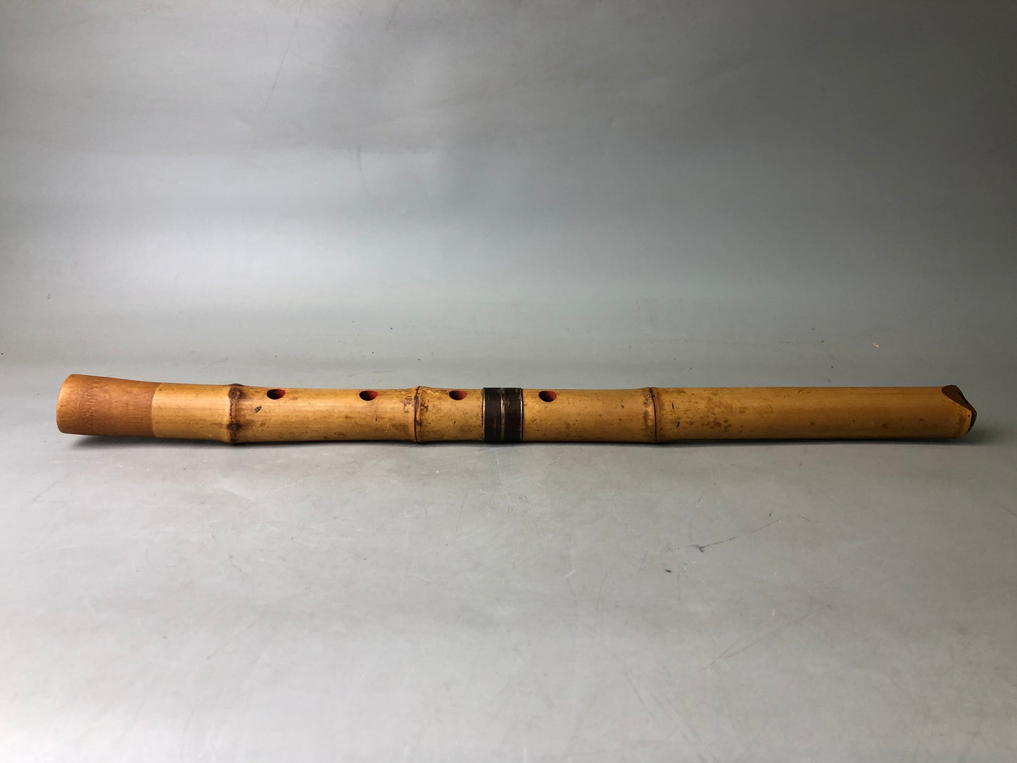 Y7857 SHAKUHACHI Bamboo flute Kinko style signed Japan antique music instrument