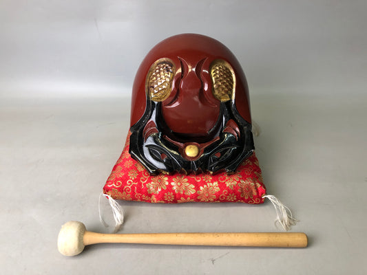 Y7861 MOKUGYO wooden Buddhist Monk Instrument lacquerware Japan antique temple