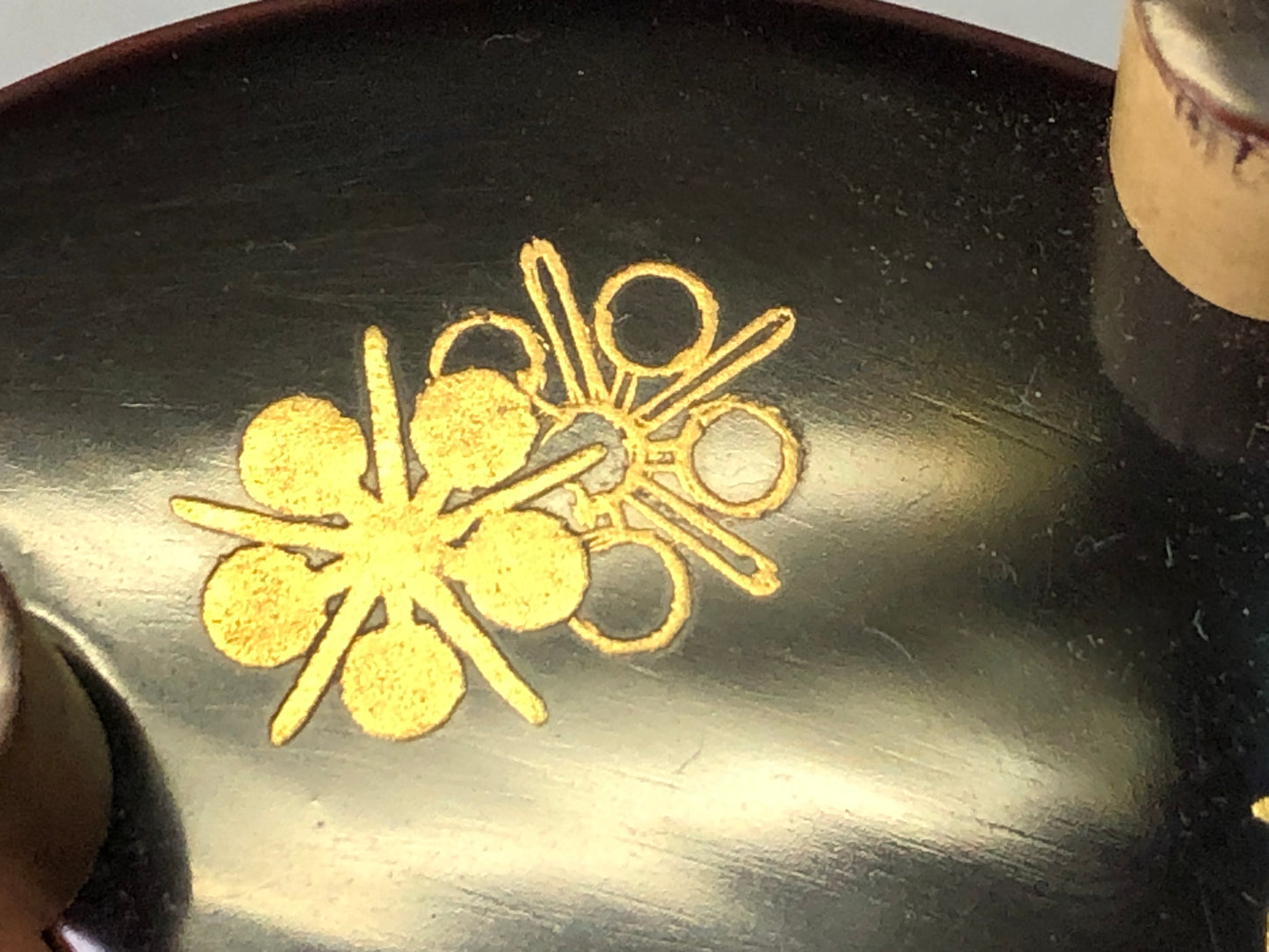 Y7863 OKIMONO Lid Rest Fan shape signed box Japan antique tea ceremony utensils