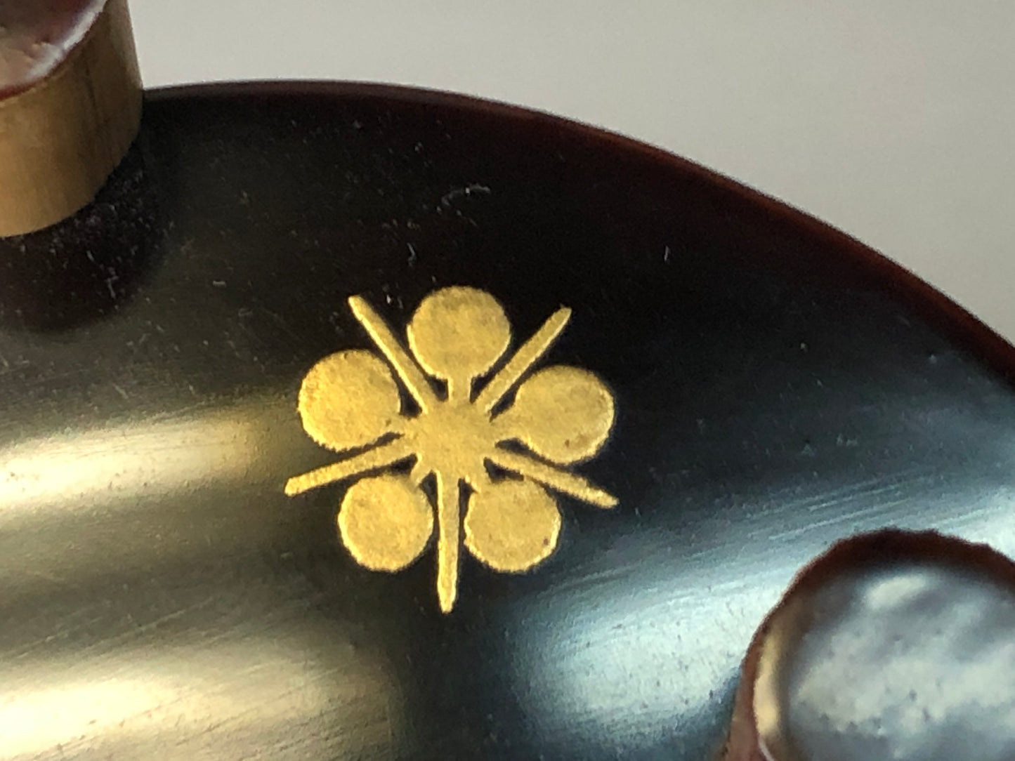 Y7863 OKIMONO Lid Rest Fan shape signed box Japan antique tea ceremony utensils