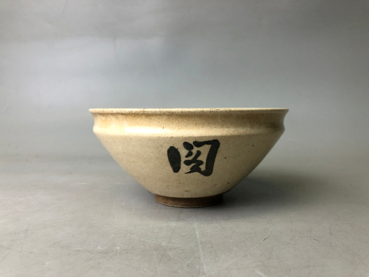 Y7894 CHAWAN Kyo-ware Tenmoku bowl signed box Japan antique tea ceremony pottery