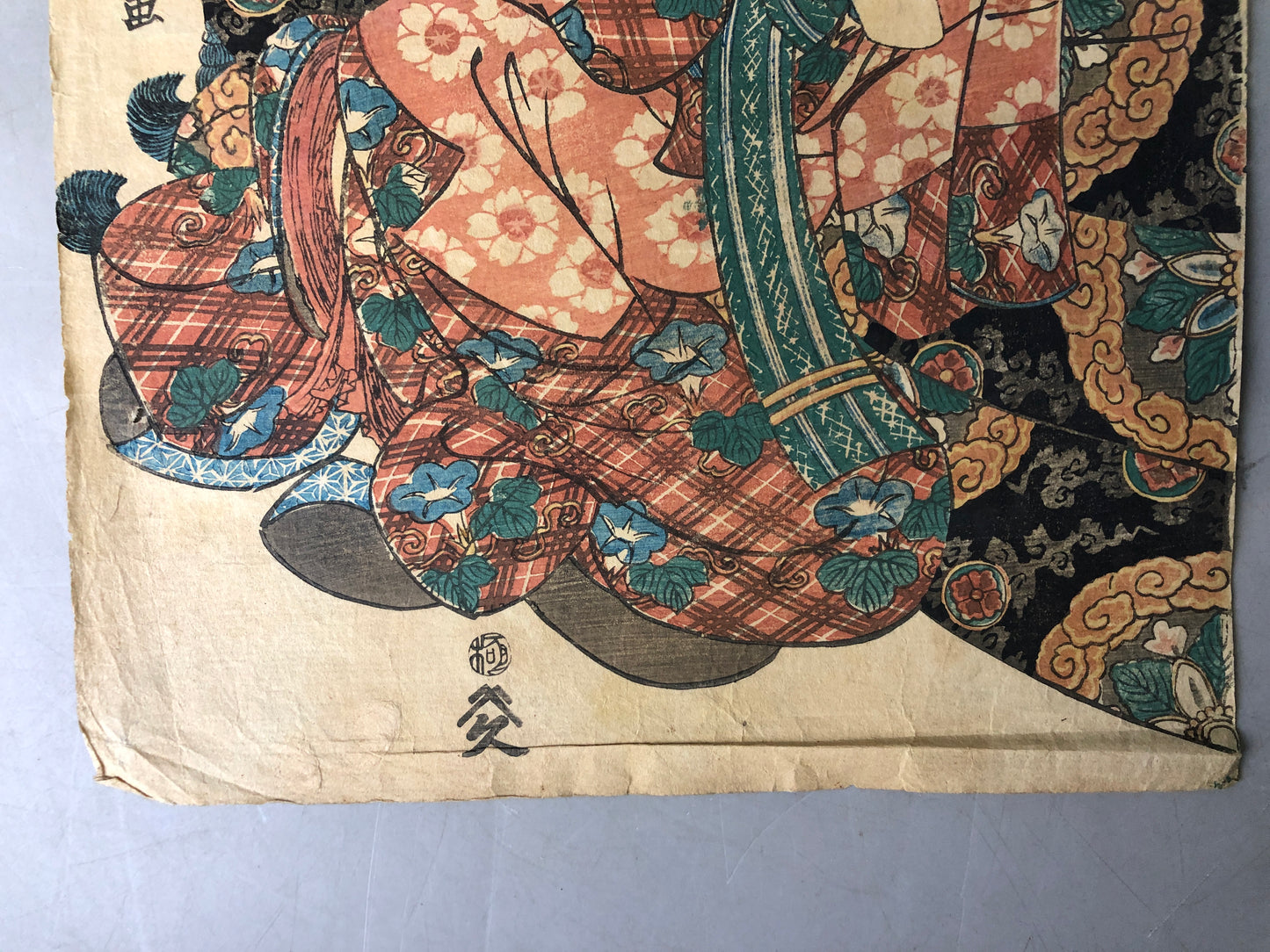 Y7910 WOODBLOCK PRINT Toyokuni Beauty Hyakunin Isshu Japan Ukiyoe antique art