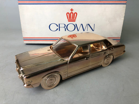 Y7926 OKIMONO metal Toyota Crown car figure box Showa retro Japan antique toy