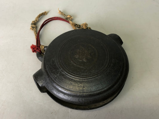 Y7929 Buddhist Altar Equipment Waniguchi small bell  Japan antique Buddhism