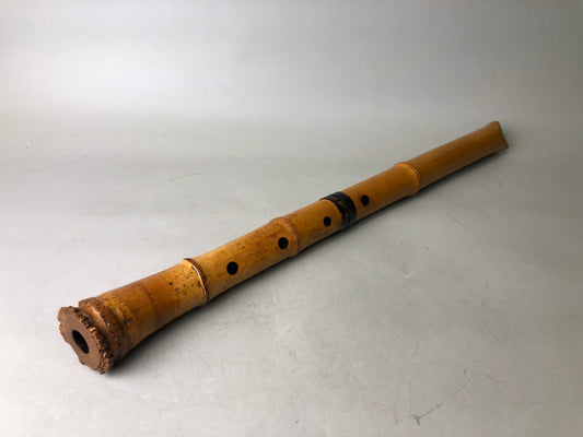 Y7930 SHAKUHACHI Bamboo flute Kinko style signed Japan antique