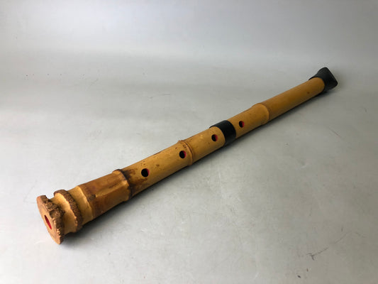 Y7935 SHAKUHACHI Bamboo flute Tozan style Japan antique musical instrument music