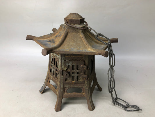 Y7997 TOUROU Iron Hanging Lantern lighting Japan antique Japanese house interior