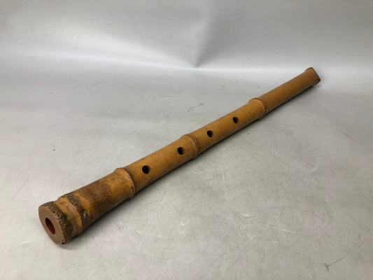 Y8053 SHAKUHACHI Bamboo flute single piece Japan antique musical instrument