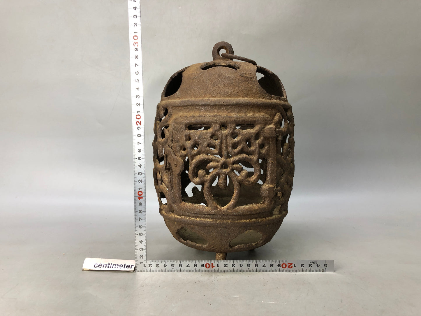 Y8056 TOUROU Iron Hanging Lantern lighting openwork Japan antique interior decor