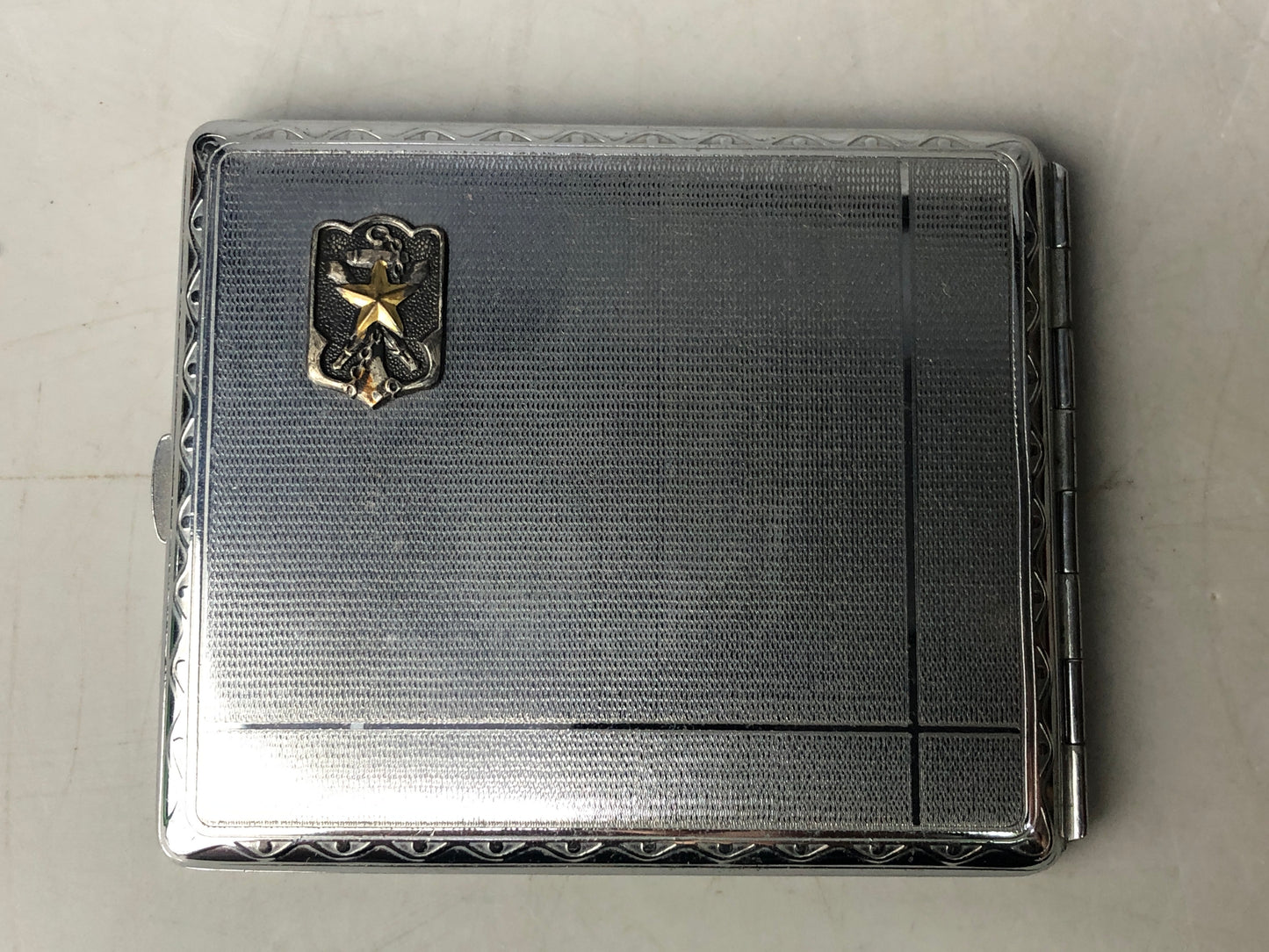 Y8092 Imperial Japan Army Metal Cigarette case Manchurian Incident WW2 vintage