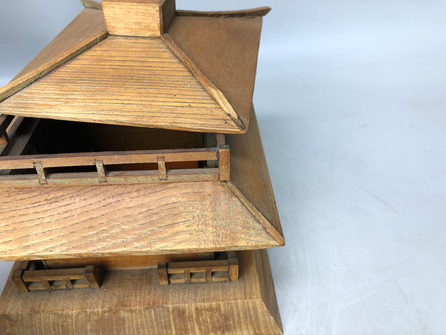 Y8154 OKIMONO wooden five-story Pagoda assembly type Japan antique interior