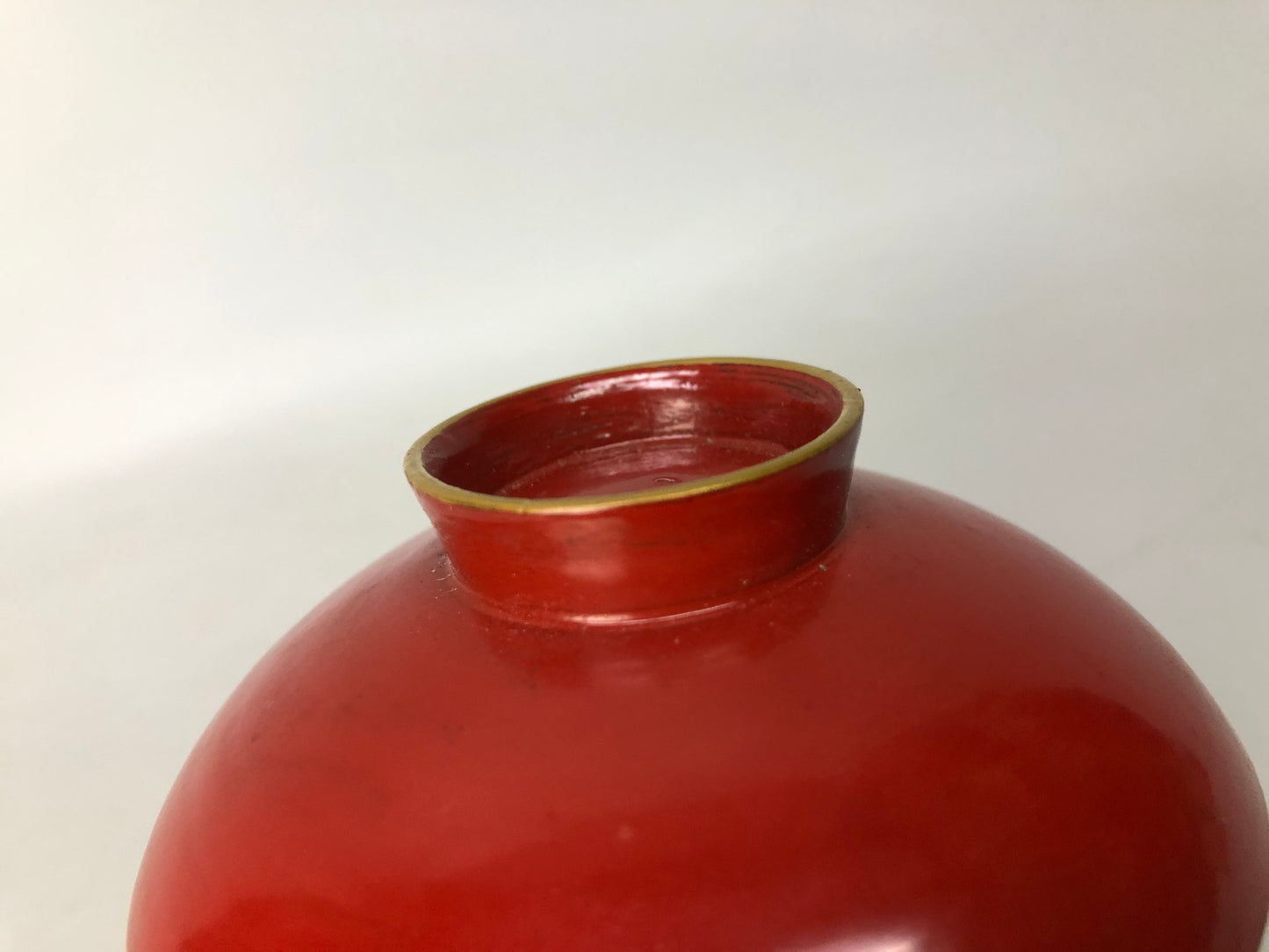 Y8167 Imperial Japan Army Vermilion-lacquered sake cup star mark WW2 vintage