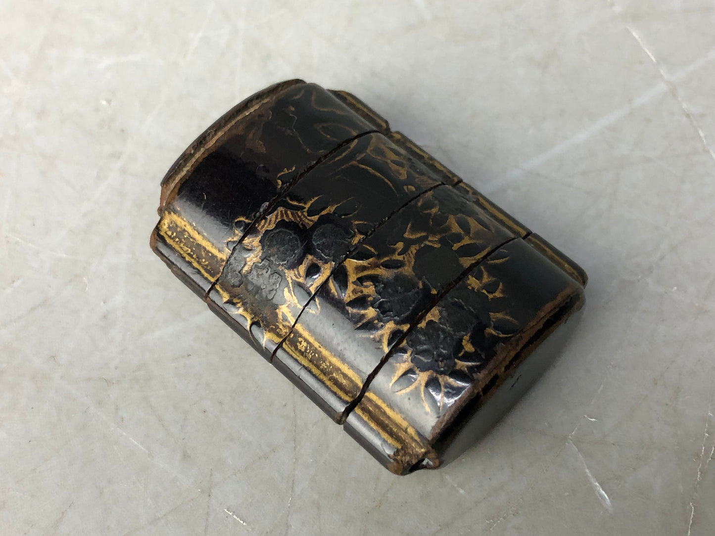 Y8217 SAGEMONO Miniature Inrou pill box Makie Japan antique traditional kimono