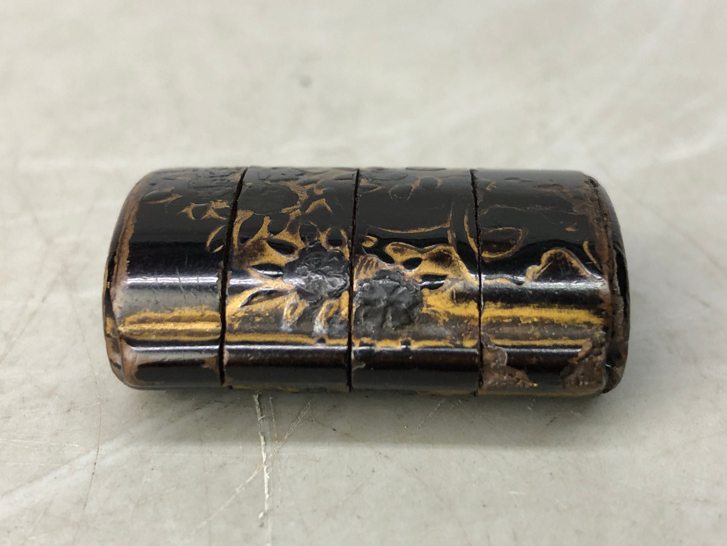 Y8217 SAGEMONO Miniature Inrou pill box Makie Japan antique traditional kimono