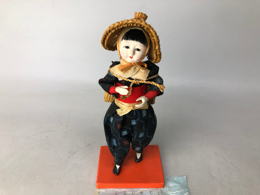 Y8218 NINGYO Japanese doll Farmer peasant woman Japan antique interior figurine