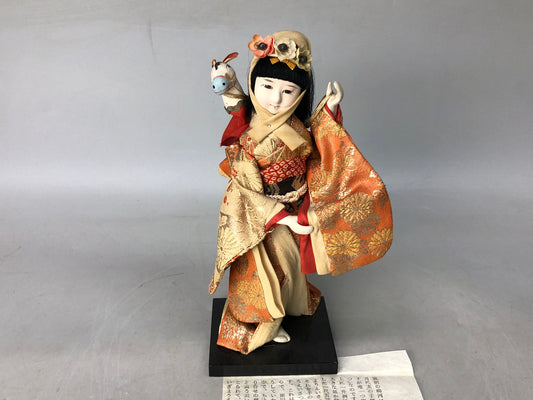 Y8223 NINGYO Japanese doll dancing girl Japan antique interior figurine figure