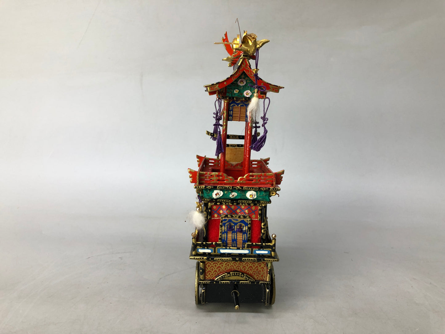 Y8229 OKIMONO small Festival float ornament figurine Japan antique interior