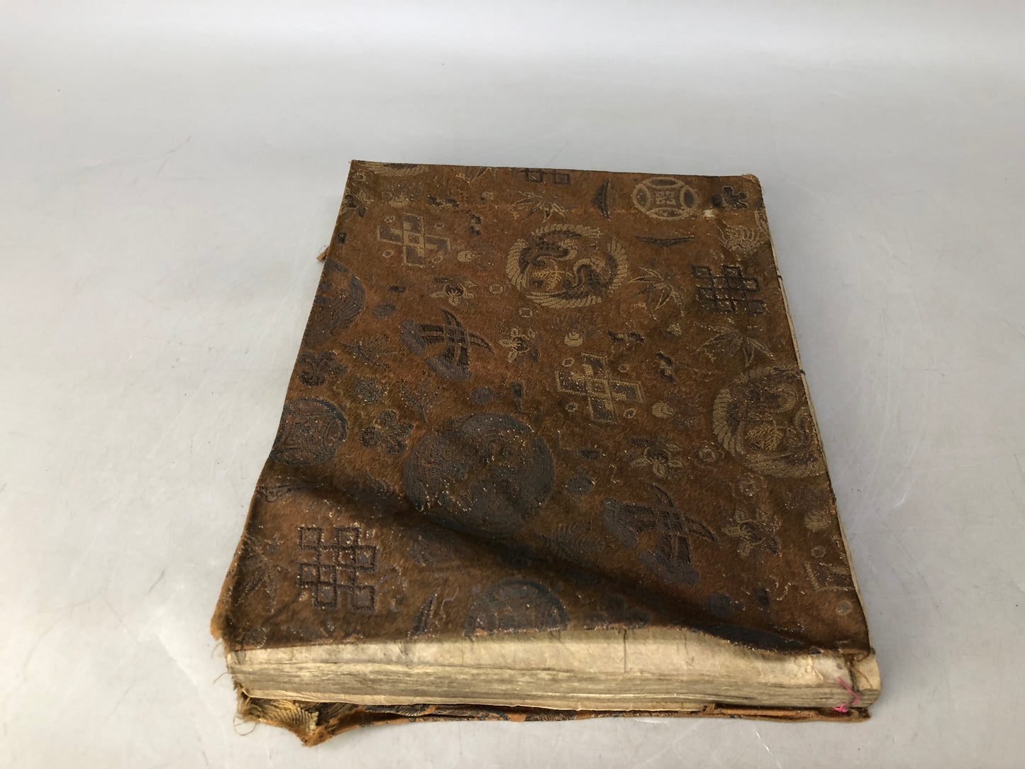 Y8253 BOX Makie Buddhist sutra book case Japan antique container Buddhism art