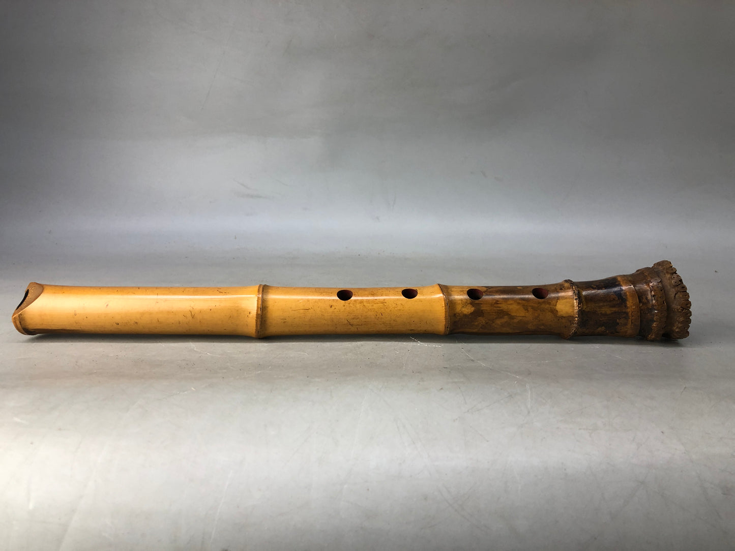 Y8283 SHAKUHACHI Bamboo flute Tozan style Japan antique music musical instrument