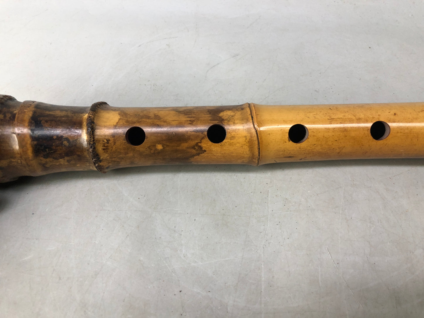 Y8283 SHAKUHACHI Bamboo flute Tozan style Japan antique music musical instrument