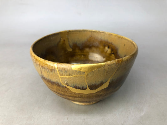 Y8325 CHAWAN Seto-ware Oro bowl kintsugi excavated Japan antique tea ceremony