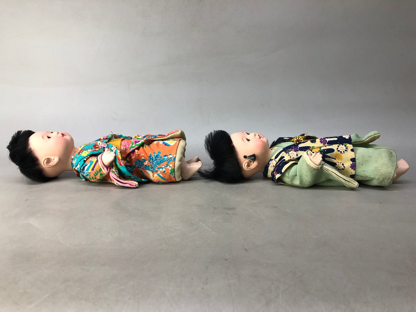 Y8376 NINGYO Ichimatsu crawling doll Boy 2 pieces Japan antique kimono figure