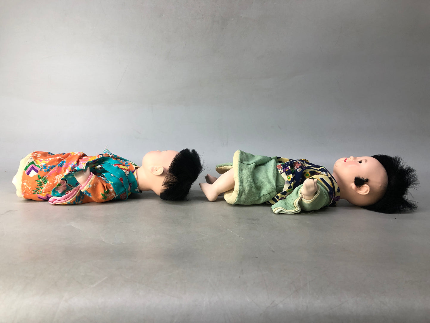 Y8376 NINGYO Ichimatsu crawling doll Boy 2 pieces Japan antique kimono figure