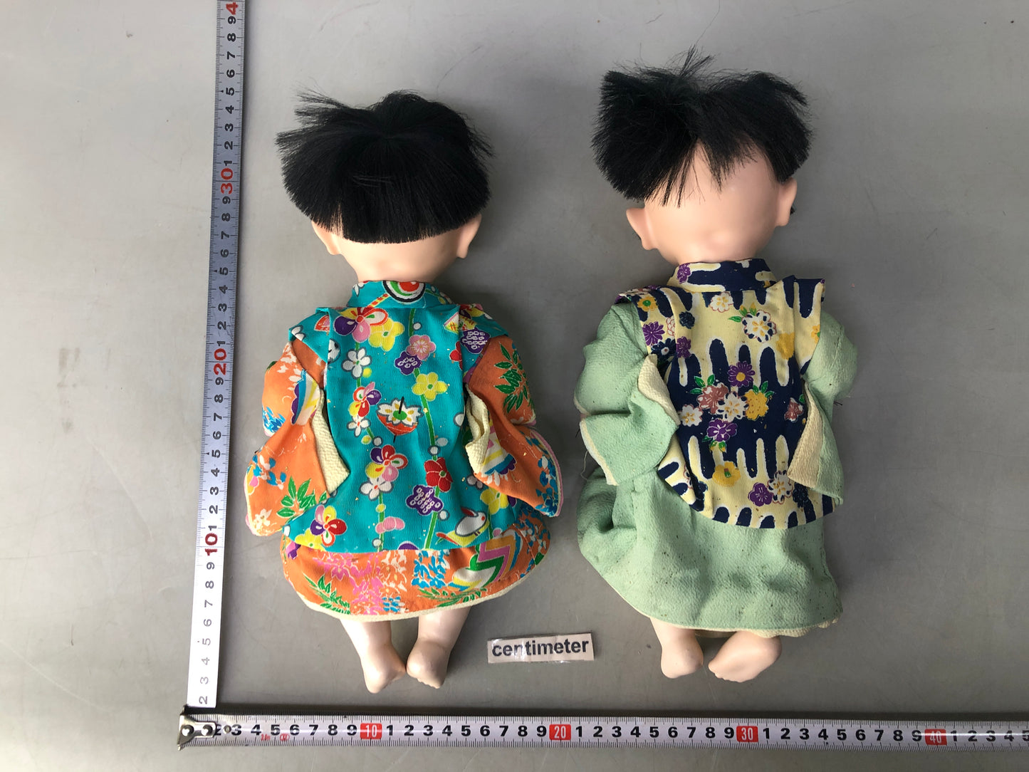 Y8376 NINGYO Ichimatsu crawling doll Boy 2 pieces Japan antique kimono figure