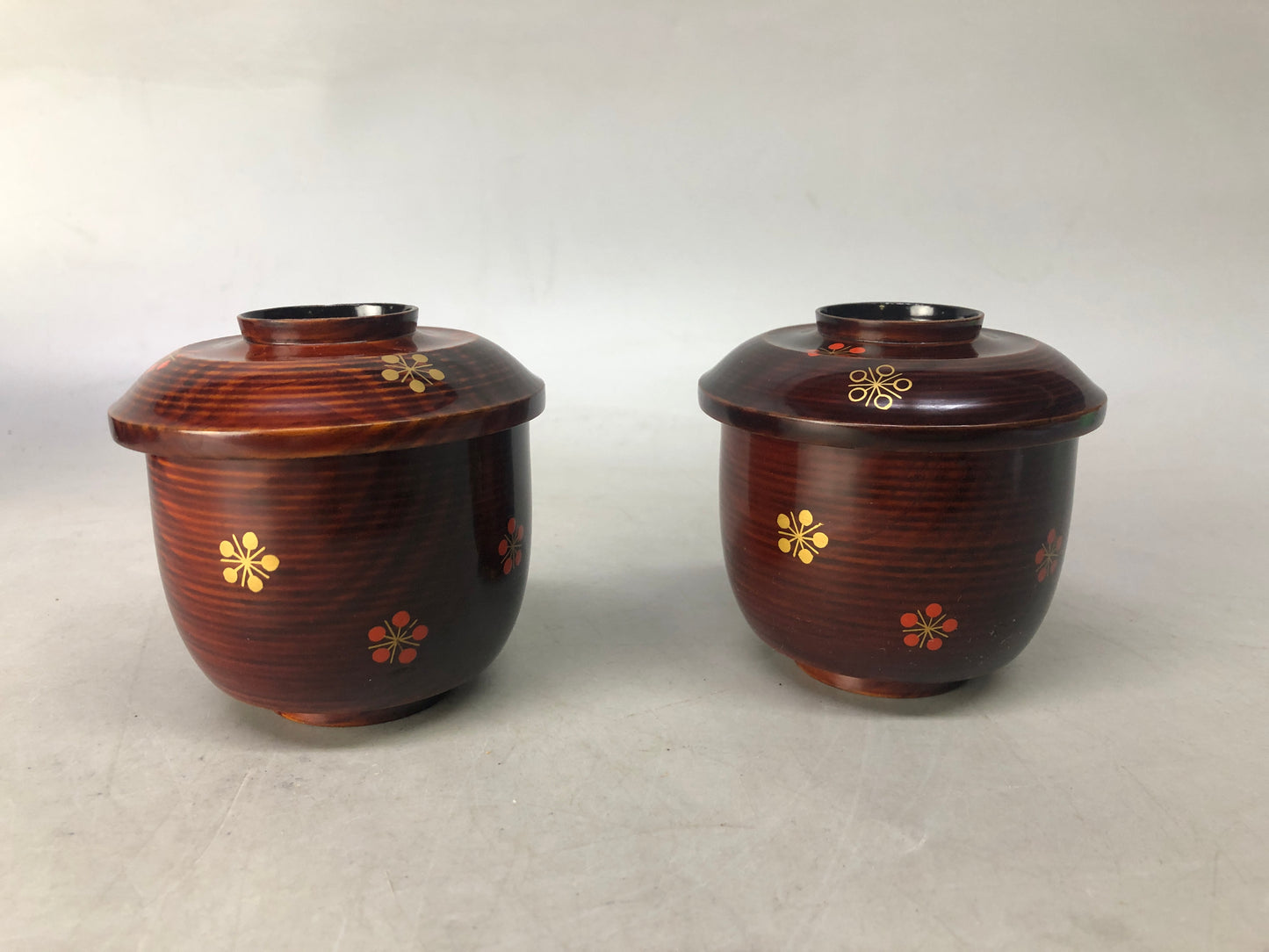 Y8418 CHAWAN Wajima lacquerware Makie 10 bowls lid signed box Japan antique cup