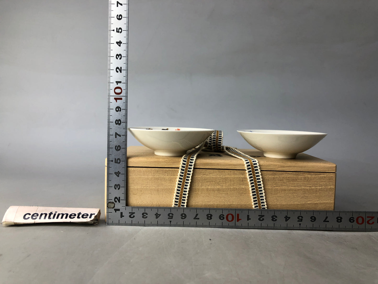 Y8454 CHAWAN Mino-ware Sake cup set of 2 signed box Japan antique tableware