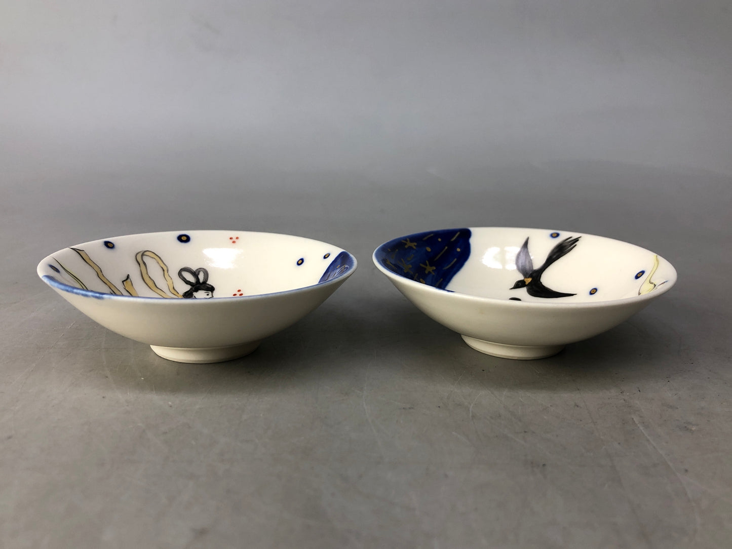 Y8455 CHAWAN Mino-ware Sake cup set of 2 signed box