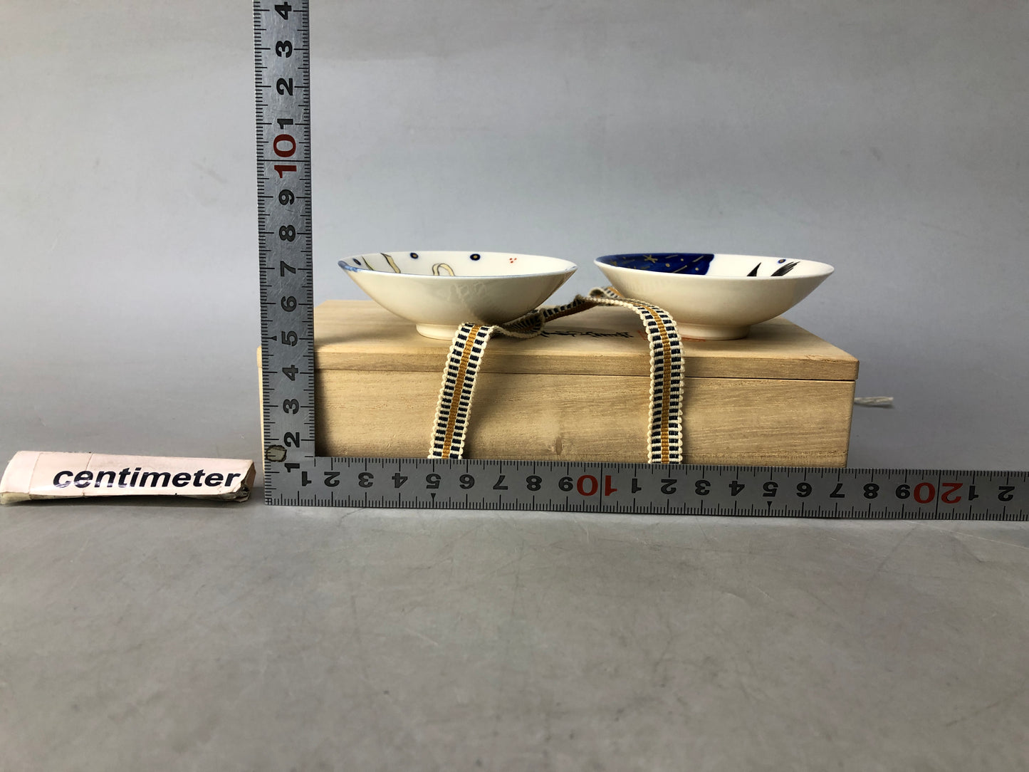 Y8455 CHAWAN Mino-ware Sake cup set of 2 signed box