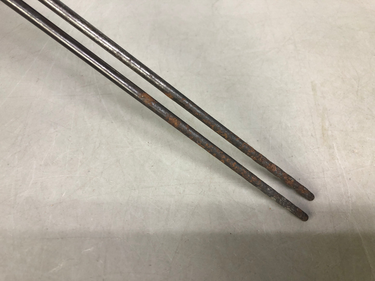 Y8525 HIBASHI Iron chopsticks tongs bag box Japan Tea Ceremoy utenisls antique