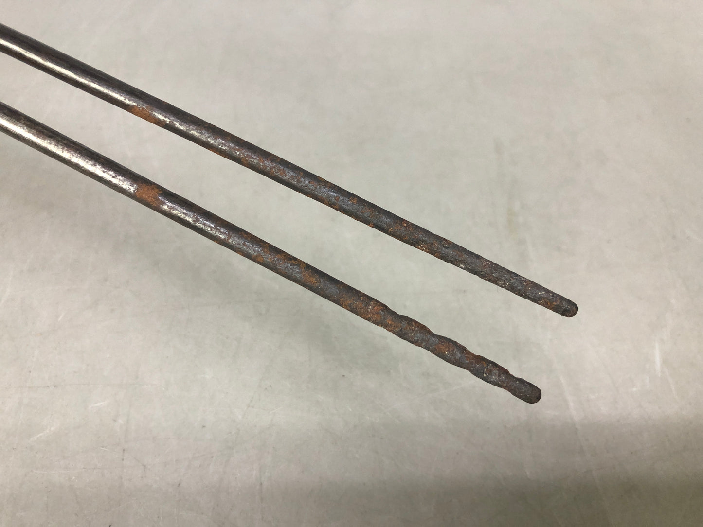 Y8525 HIBASHI Iron chopsticks tongs bag box Japan Tea Ceremoy utenisls antique