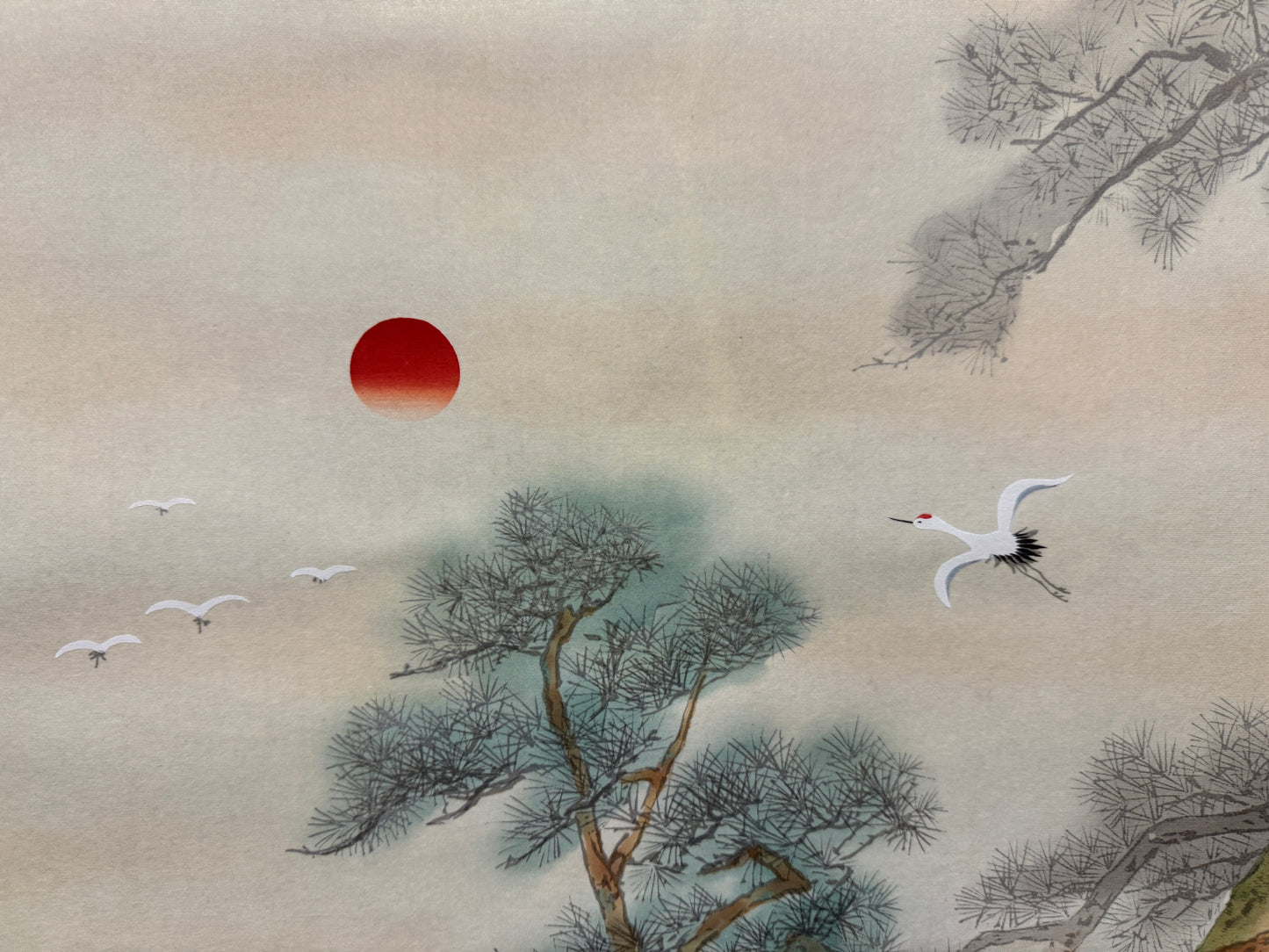 Y8561 KAKEJIKU Takasago old couple signed box Japan antique hanging scroll deor