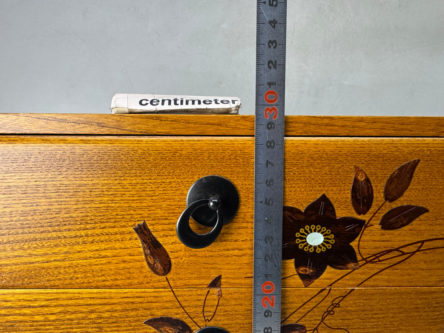 Y8657 TANSU Parquet small chest of drawers cherry blossoms Japan antique storage