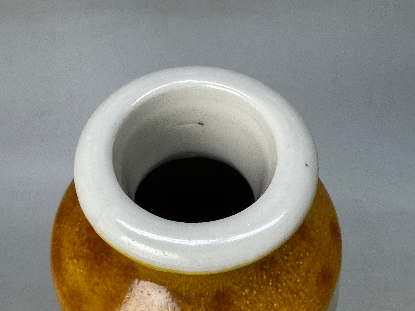 Y8770 FLOWER VASE Kutani-ware signed box Japan ikebana floral arrangement decor