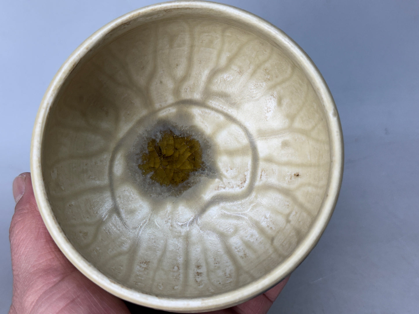 Y8775 CHAWAN Seto-ware bowl signed box Japan antique tea ceremony teacup pottery
