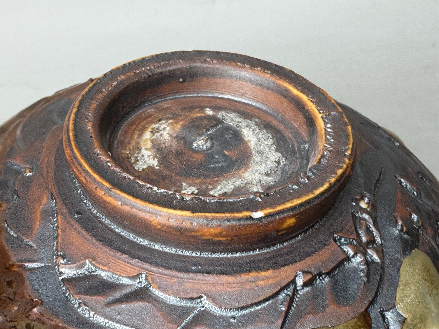 Y8775 CHAWAN Seto-ware bowl signed box Japan antique tea ceremony teacup pottery